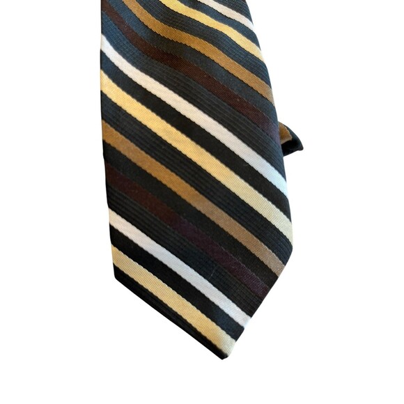 Clip-on Ties necktie Boys Bundle of 2 Brown Stripe Grey Paisley - Picture 3 of 5